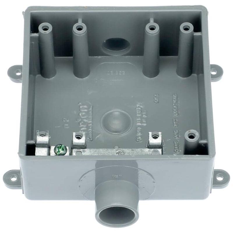 1/2\" FSC PVC Double Gang Switch Box