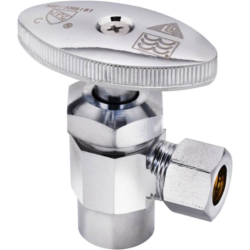 1/2\" Nominal Copper x 3/8\" Outside Diameter Compression Angle Stop Valve