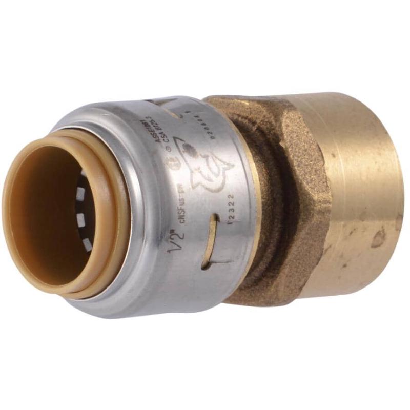 1/2\" Push Fit x 1/2\" FPT Brass Adapter