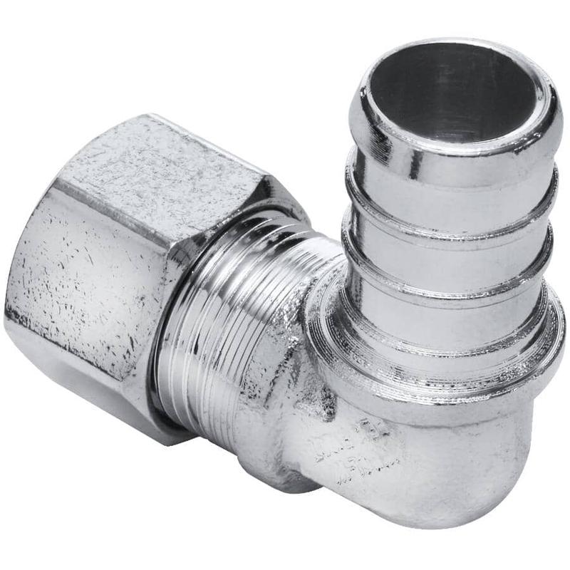 1/2\" PEX x 3/8\" Compression Brass 90 Degree Elbow