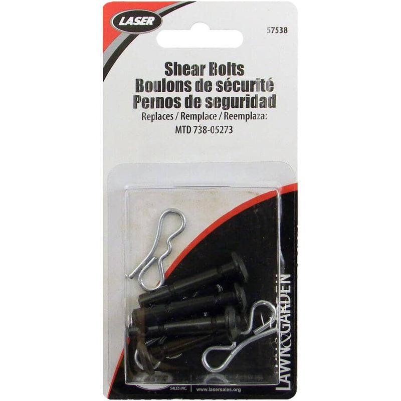 1/4\" x 1-1/2\" Shear Bolts with Nuts - 4 Pack