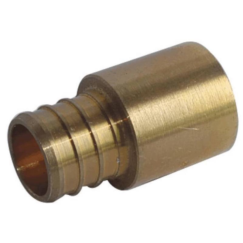 1/2\" PEX x 1/2\" FPT Sweat Brass Adapters - 25 Pack