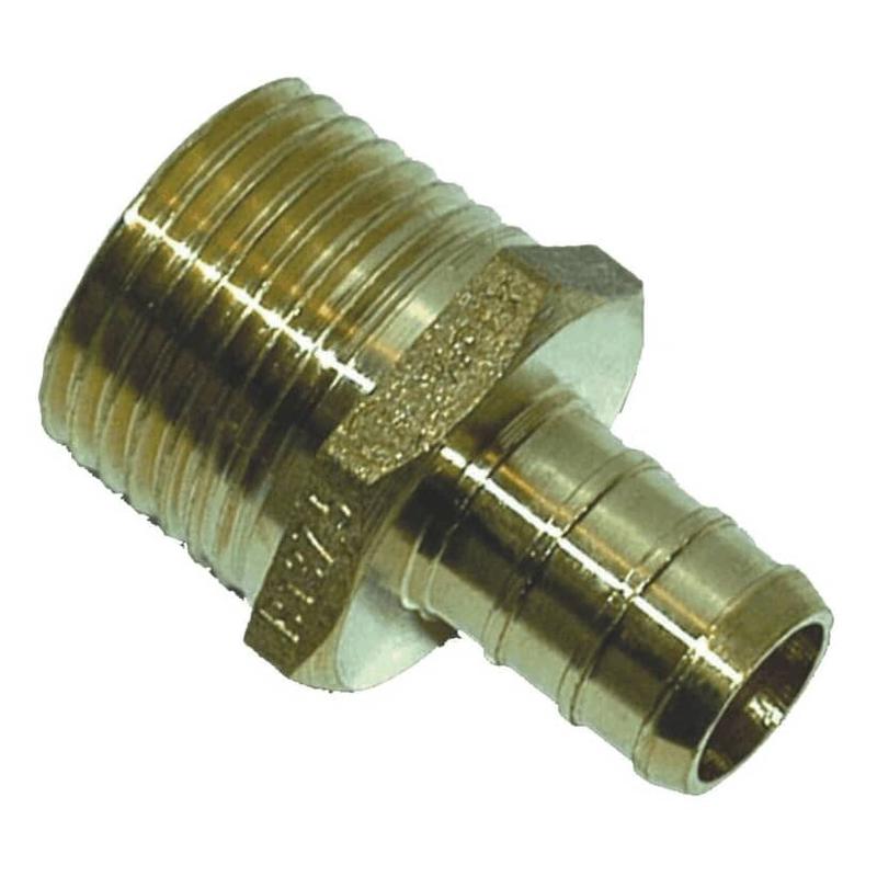 1/2\" PEX x 1/2\" MPT Brass Adapters - 25 Pack