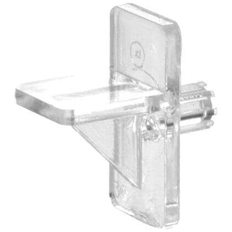 1/4\" Clear Plastic Shelf Supports - 8 Pack