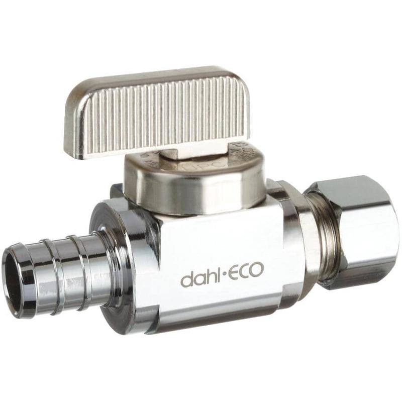 1/2\" PEX x 3/8\" Compression Straight Supply Stop Valve