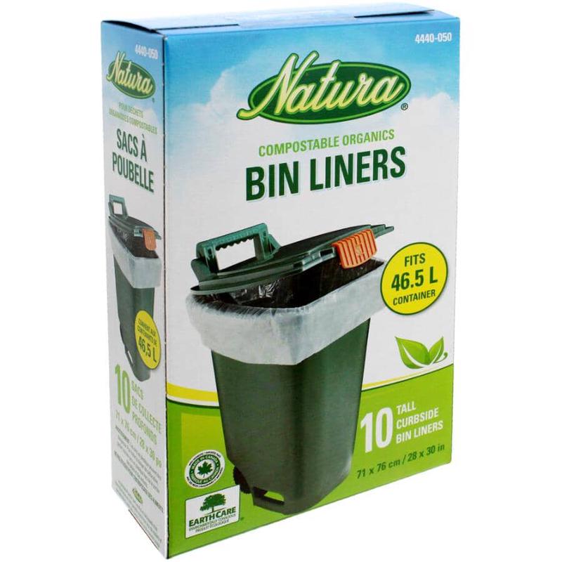 10 Pack 28\" x 30\" Tall Bin Compostable Bags