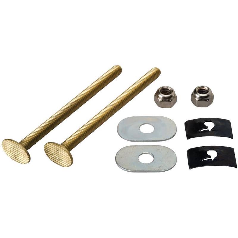 1/4\" x 3-1/2\" Solid Brass Toilet Bolt Set