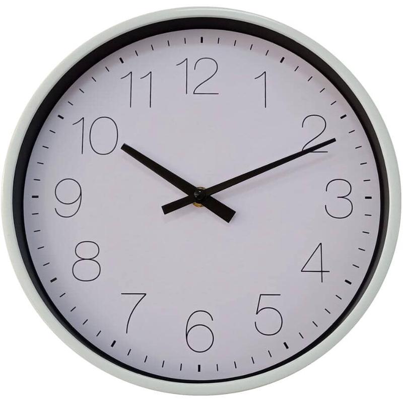 10\" Round Wall Clock - White