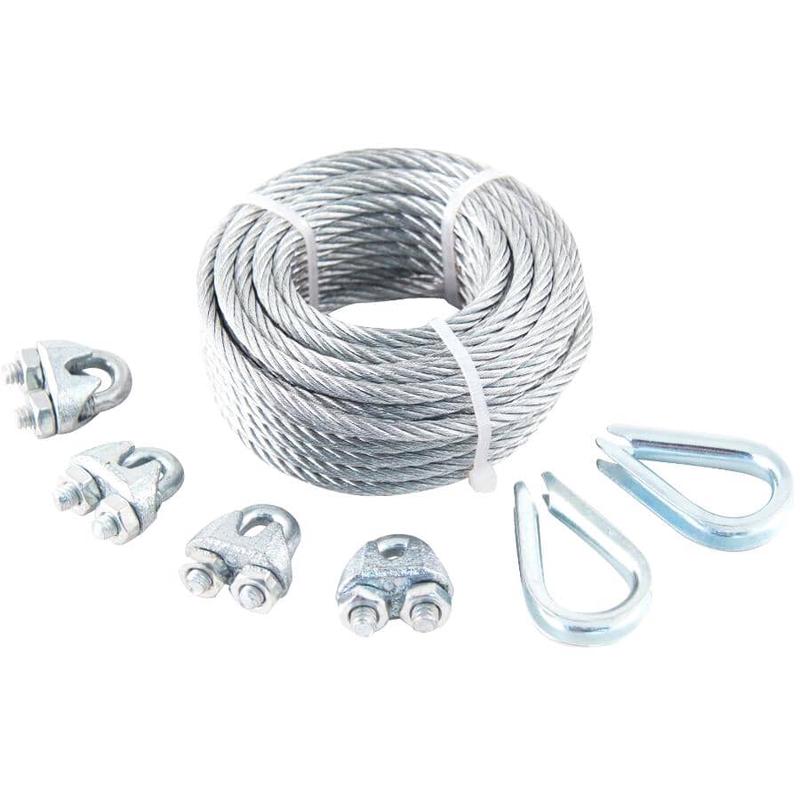 1/8\" x 50\' 7 x 7 Strands Coated Aircraft Cable