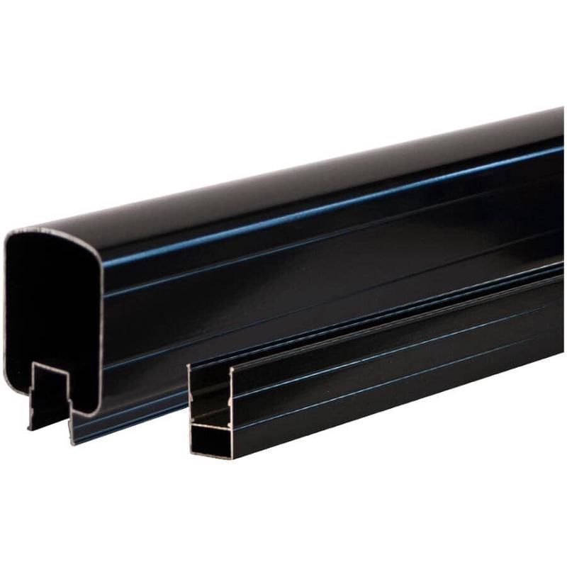 10\' O/C Aluminum Top & Bottom Rails - Black