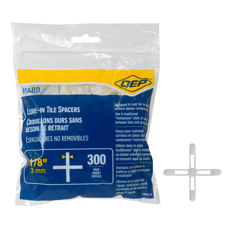 1/8\" Leave-In Tile Spacers - White, 300 Pack