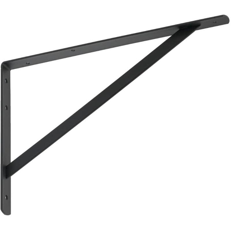 10\" x 16\" Heavy Duty Black Shelf Bracket