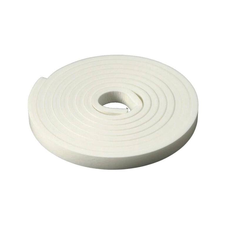 1/4\" x 3/8\" x 9.8\' White Closed Cell Foam Weatherstripping Tape
