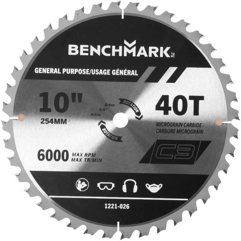 10\" 40 Tooth Carbide Circular Saw Blade