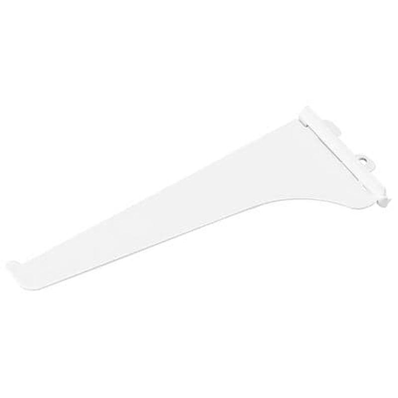 10\" White Single Track Shelf Bracket