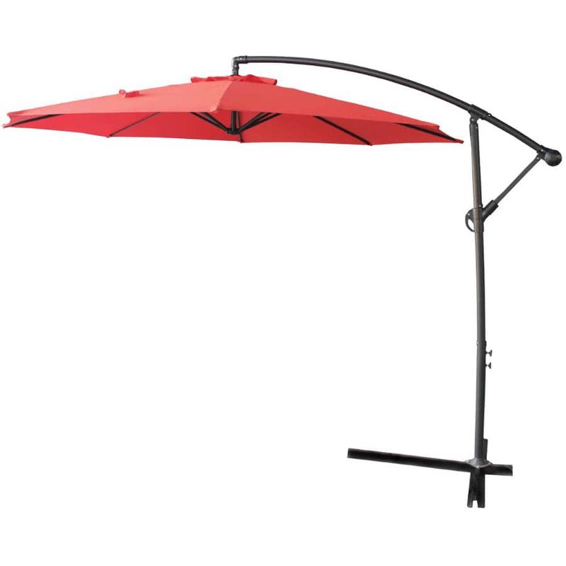 10\' Cherry Red Offset Umbrella