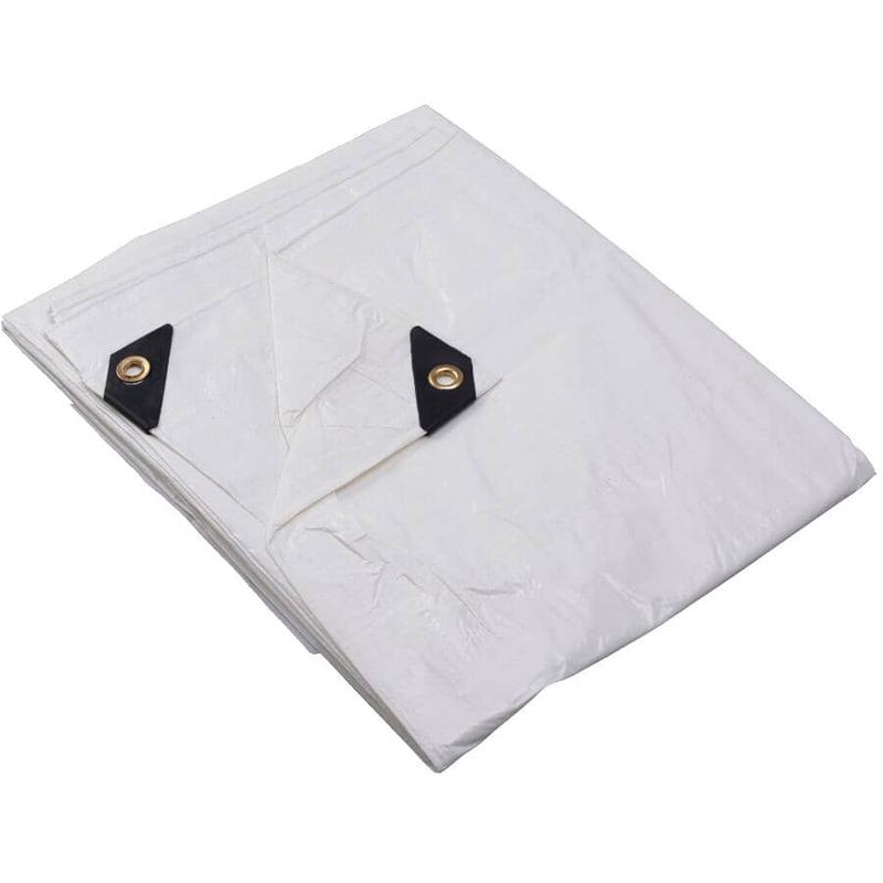 10\' x 12\' White Poly Tarpaulin