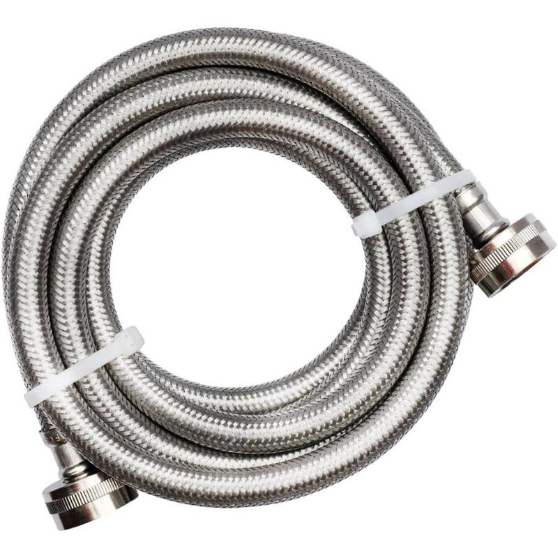 10\' Washing Machine Connector Hose - Stainless Steel