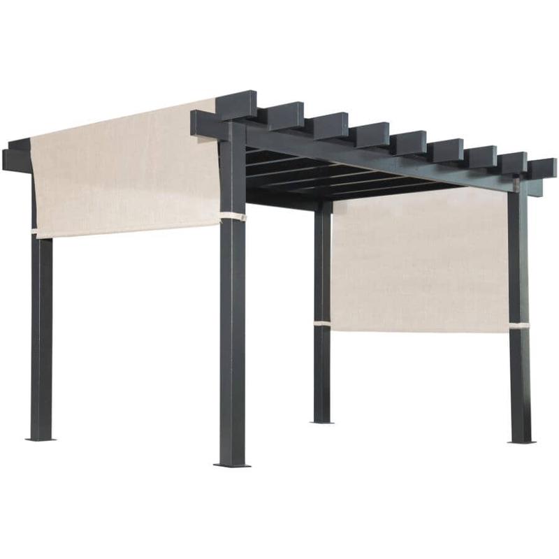 10\' x 13\' Yamba Aluminum Pergola - Black